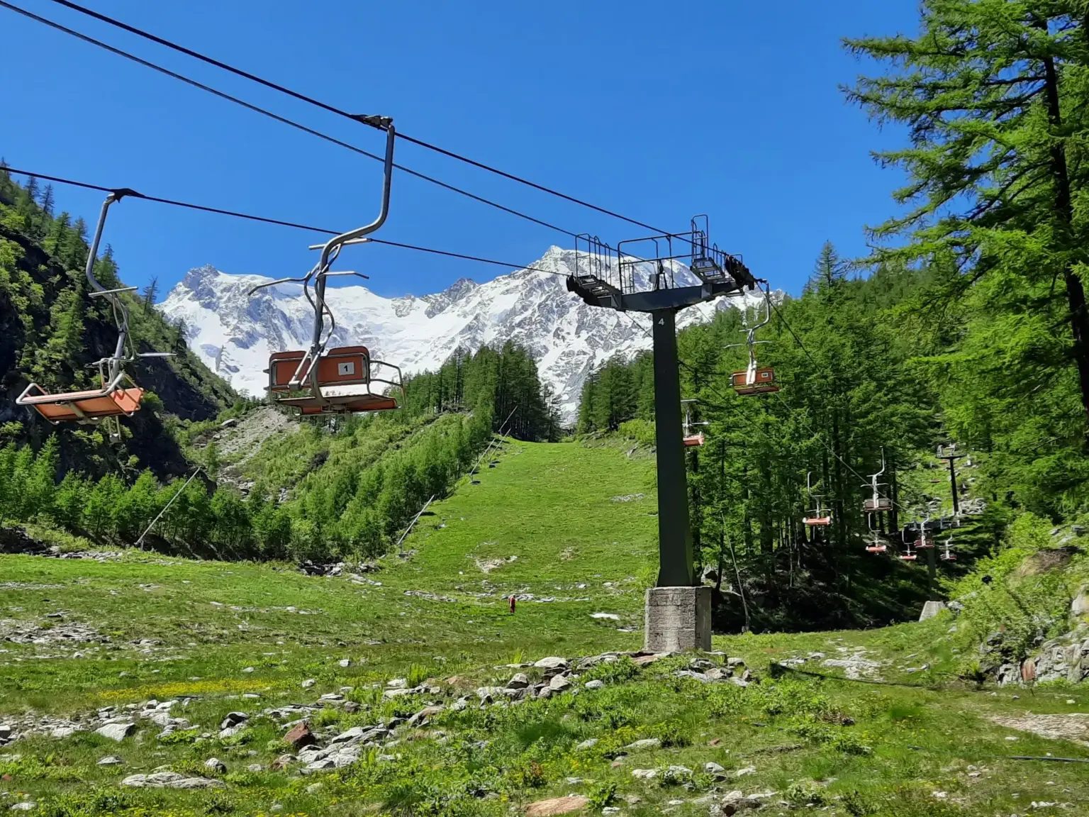 Panorama dal Belvedere verso il Monte Rosa